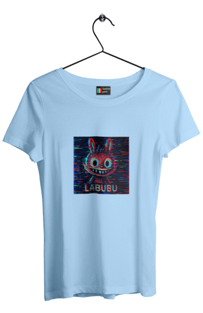 Футболка жіноча з принтом "Лабубу". Crt, rgb, глітч, кіберпанк, лабубу, пікселі, ретро, спотворення, цифрове мистецтво, шум. 2070702