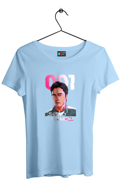 Women`s t-shirt with prints Squid Game Hwang In ho. 001, front man, hwang in-ho, netflix, player 001, squid game, tv series. 2070702