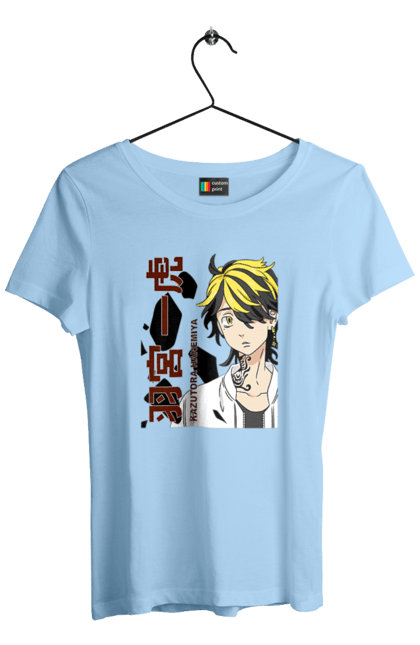 Women's t-shirt with prints Tokyo Revengers Kazutora. Anime, kazutora, manga, movie, serial, tokyo revengers. 2070702