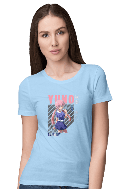 Women's t-shirt with prints Future Diary Yuno Gasai. Anime, future diary, manga, survival game, yandere, yuno gasai. 2070702