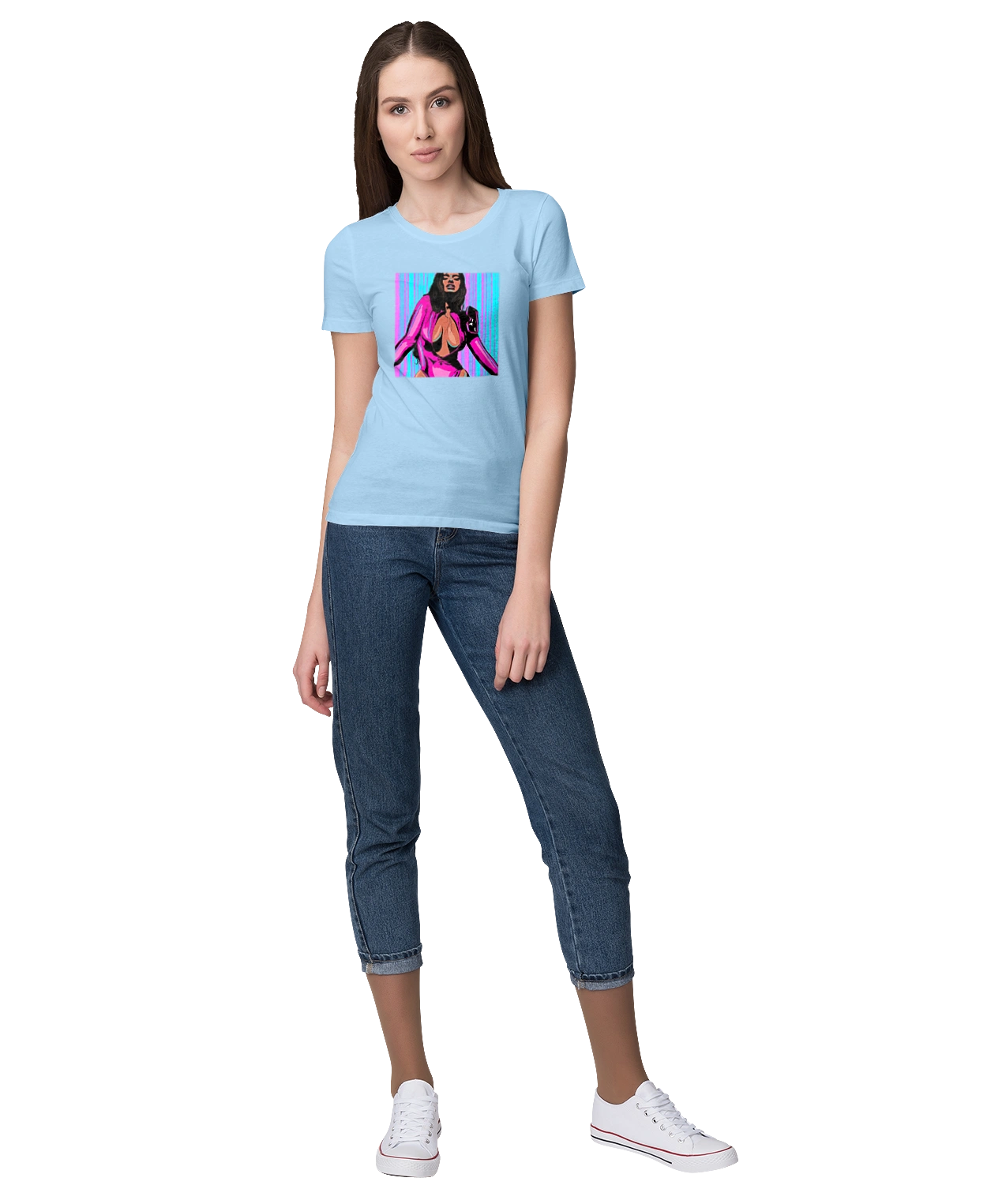 Girl With Deep Neckline