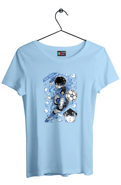 Women`s t-shirt with prints Blue Lock Isagi Yoichi. Anime, blue lock, blue prison, manga, sport, sports anime, yoichi isagi. 2070702