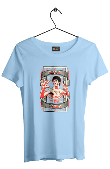 Women's t-shirt with prints Bruce Lee. Actor, bruce lee, dragon, movie, poster. 2070702