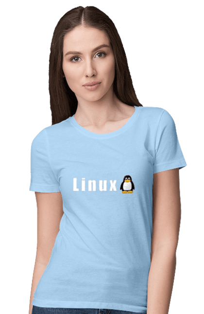 Футболка жіноча з принтом "Linux". Linux, адміністратор, айті, айтішник, безкоштовна, безкоштовно, білий, вільна, доступність, комерційна, незалежність, операційна система, ос, пінгвін, програміст, програмне забезпечення, свобода, сервер, сисадмін, система, системний адміністратор, софт, текст. 2070702