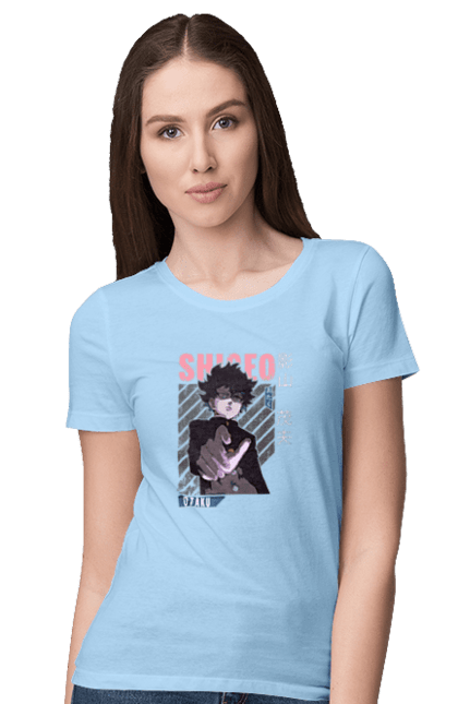 Women's t-shirt with prints Mob Psycho 100. Anime, manga, mob, mob psycho 100, shigeo kageyama. 2070702