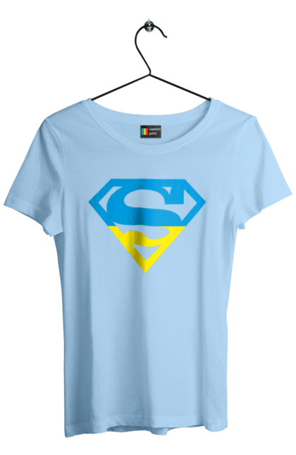 Футболка жіноча з принтом "Україна супер". Символіка, супер, україна. 2070702