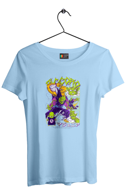 Women's t-shirt with prints Dragon Ball Piccolo Daimao. Anime, dragon ball, goku, manga, piccolo, piccolo daimao, tv series, vegeta. 2070702