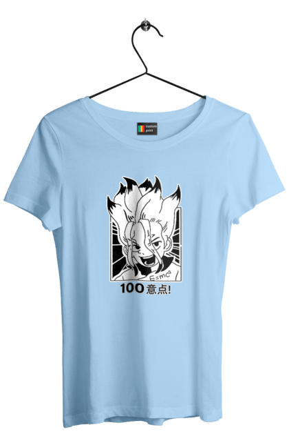 Women's t-shirt with prints Dr. Stone Senku. Anime, dr. stone, ishigami, manga, senku, senku ishigami. 2070702