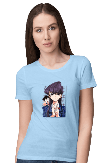 Women's t-shirt with prints Komi Can’t Communicate. Anime, communication problems, komi can’t communicate, komi has problems, manga, shoko komi. 2070702