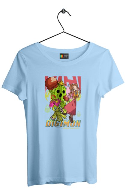 Women`s t-shirt with prints Digimon Mimi Tachikawa. Anime, bandai, digimon, digital monsters, manga, media franchise, mimi tachikawa, virtual pets. 2070702