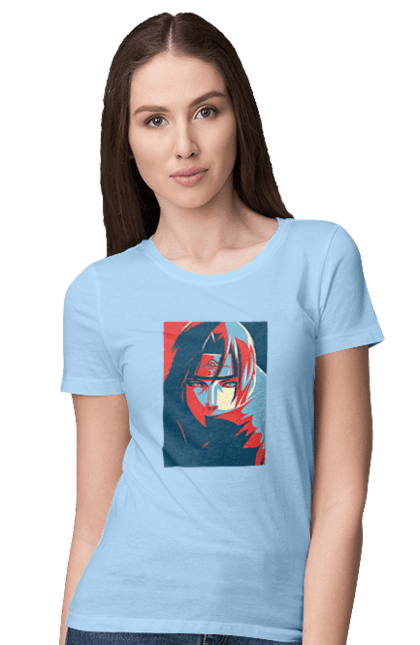 Women's t-shirt with prints Naruto Itachi. Anime, character, itachi, itachi uchiha, manga, naruto, ninja, tv series, uchiha. 2070702