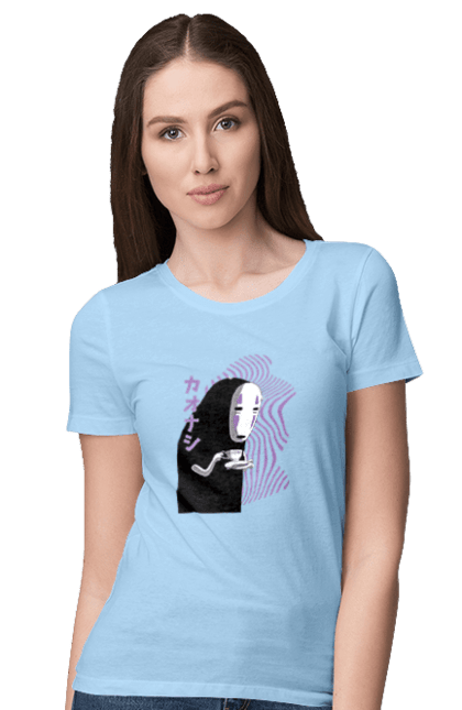 Women's t-shirt with prints Spirited Away Kaonashi. Faceless, kaonashi, spirited away. 2070702