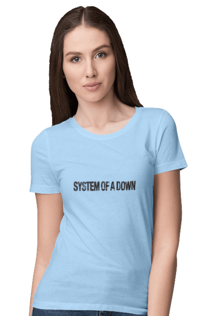 Women's t-shirt with prints System of a Down. Alternative metal, group, hard rock, heavy metal, metal, music, nu metal, progressive metal, rock, soad. 2070702