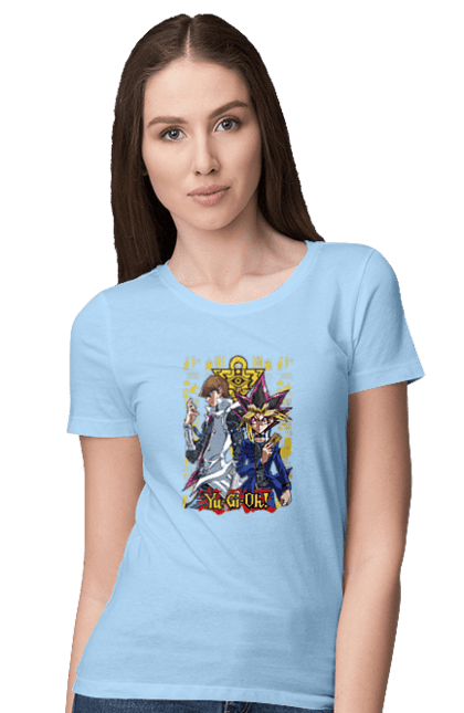 Women's t-shirt with prints Yu Gi Oh! Seto Kaiba. Anime, manga, player, seto kaiba, shareholder, yu gi oh, yugio. 2070702