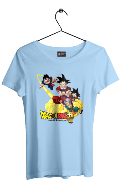 Women's t-shirt with prints Dragon Ball. Anime, dragon ball, goku, manga, tv series, vegeta. 2070702