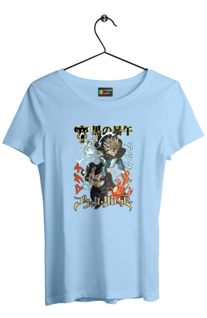 Women's t-shirt with prints Black Clover Magna Swing and Luck Voltia. Anime, black clover, luck voltia, magna swing, manga, wizard king. 2070702