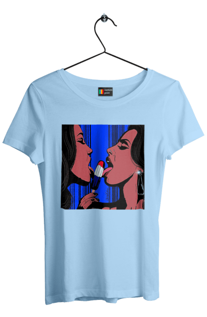 Футболка жіноча з принтом "Дівчата Лижуть Морозиво". Лізатт, смоктати. 2070702