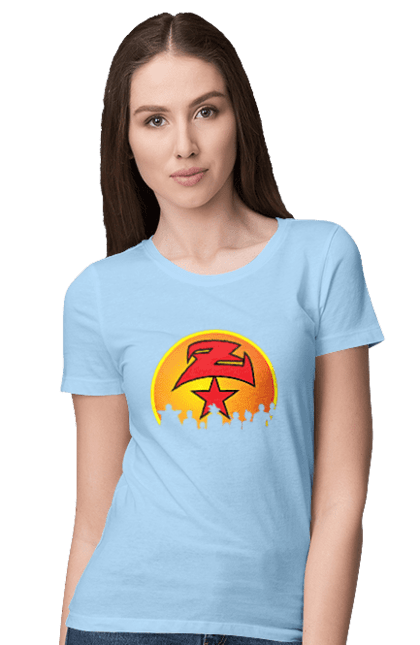 Women's t-shirt with prints Dragon Ball. Anime, dragon ball, goku, manga, tv series, vegeta. 2070702