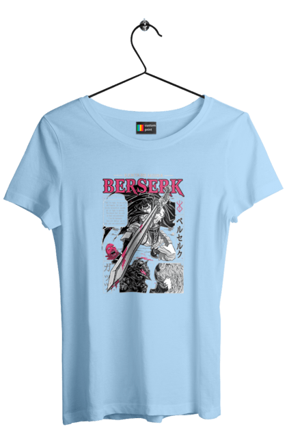 Women's t-shirt with prints Berserk. Anime, berserk, griffith, guts, kentaro miura, manga. 2070702