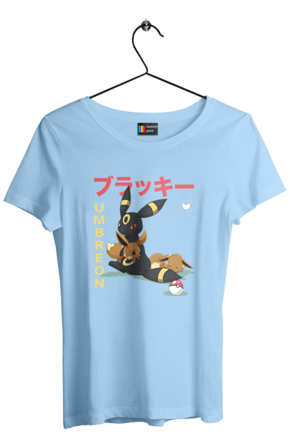 Women's t-shirt with prints Pokemon Eevee. Eevee, nintendo, pokemon, pokemon go, umbreon. 2070702