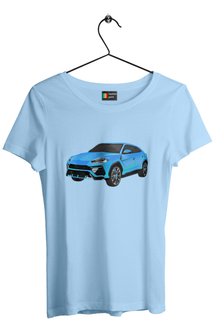 Women`s t-shirt with prints Lamborghini Urus. Car, lamborghini, lamborghini urus, lamborghini urus car, urus. 2070702