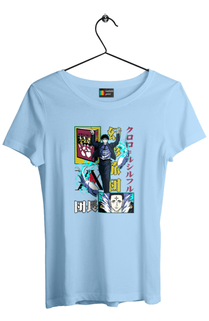 Women's t-shirt with prints Hunter × Hunter Chrollo. Anime, chrollo, chrollo lucilfer, hunter, hunter × hunter, hunter hunter, manga. 2070702