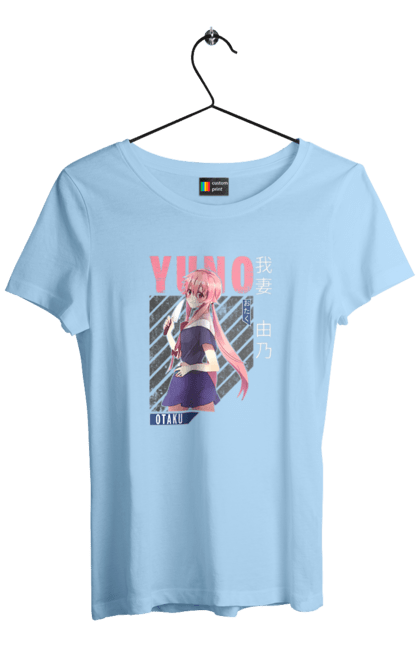 Women's t-shirt with prints Future Diary Yuno Gasai. Anime, future diary, manga, survival game, yandere, yuno gasai. 2070702