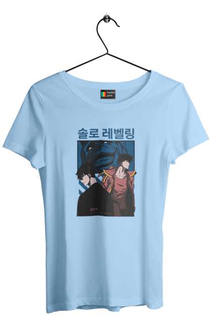 Women's t-shirt with prints Solo Leveling. Anime, manga, solo leveling, sung jinwoo. 2070702