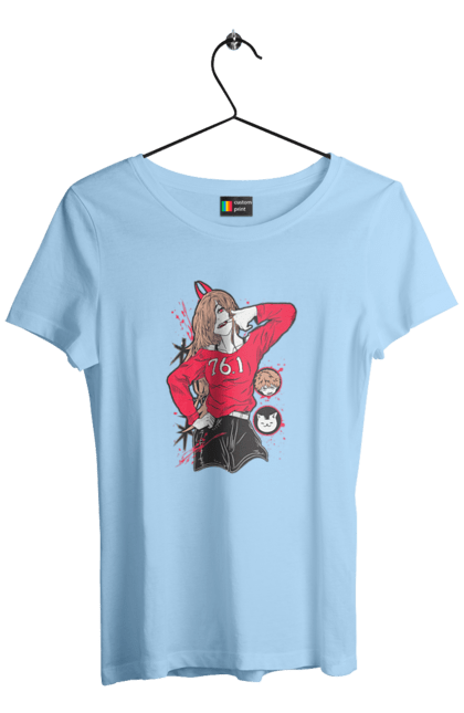 Women's t-shirt with prints Chainsaw Man Power. Anime, chainsaw man, demon, manga, power, shonen. 2070702