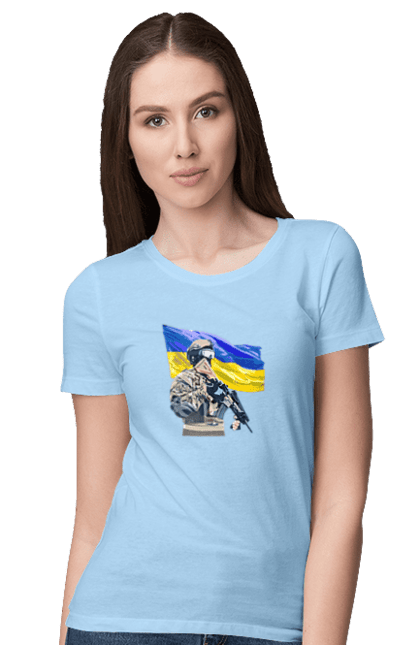Women`s t-shirt with prints Armed Forces | Flag 2070702