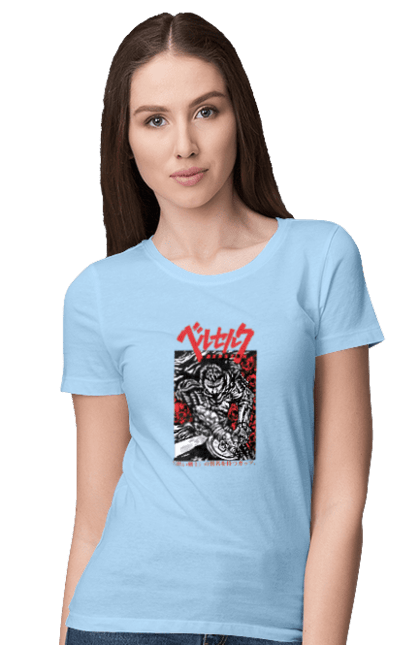 Women's t-shirt with prints Berserk. Anime, berserk, griffith, guts, kentaro miura, manga. 2070702