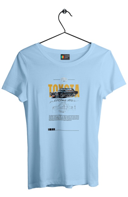 Women's t-shirt with prints Toyota Corona. Auto, automobile, car, corona, toyota, toyota corona. 2070702