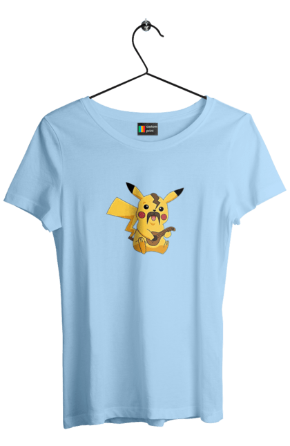 Футболка жіноча з принтом "Український Пікачу". Аграрии, арестович, буча, война, герб украины, герои, зеленский, иди нахуй, ірпінь, кем, киев, маріуполь, мечта, мир, нет войне, одесса, орда, орки, остановите войну, призрак киева, птн пнх, путін хуйло, русский военный корабл, слава украине, украина, харьков, чернобаевка. 2070702