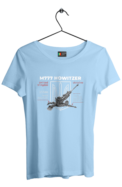 Women`s t-shirt with prints 155 мм M777. Archer, bayraktar, himars, howitzer, javelin, m777, patriot, weapons, zaluzhny. 2070702