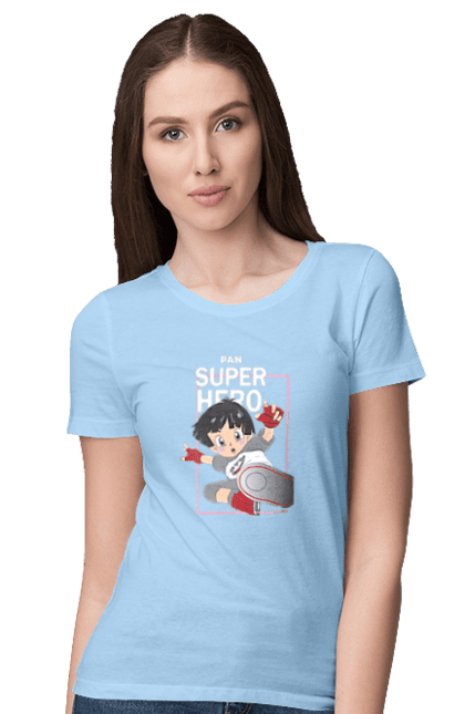 Women's t-shirt with prints Dragon Ball Super Pan. Anime, dragon ball, dragon ball super, dragon ball: super, dragonball super hero, lady, pan. 2070702