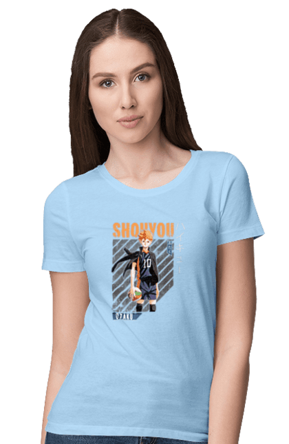 Women`s t-shirt with prints Haikyu!! Hinata. Anime, haikyu, hinata, manga, shoyo hinata, sports anime, volleyball. 2070702