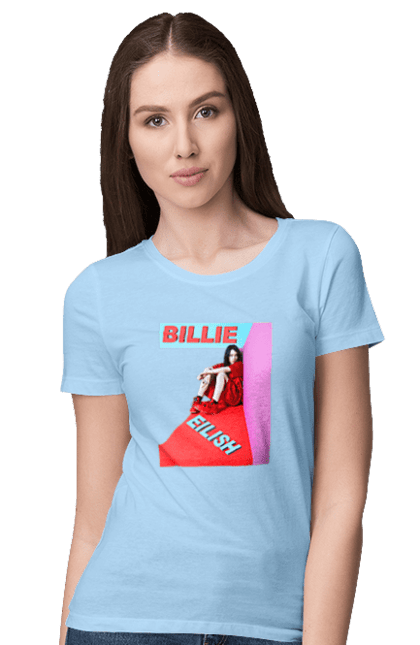 Women`s t-shirt with prints Billie Eilish. Billie eilish, billie eilish logo, billie eilish print, singer billie eilish. 2070702