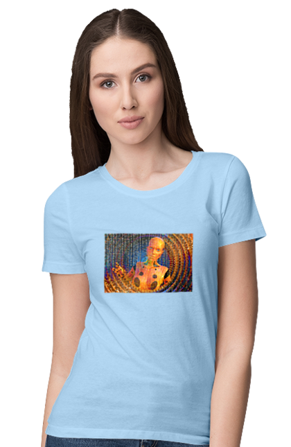 Футболка жіноча з принтом "Штучний інтелект". Айті, айтішник, гик, жінка, знання, інженер, інтелект, кібер, кібернетика, кіборг, код, комп, комп`ютерник, кристал, машинне навчання, мікросхема, мозок, портрет, програміст, професіонал, професія, розробник, розум, хакер, чіп, штучний інтелект, штучний розум. 2070702