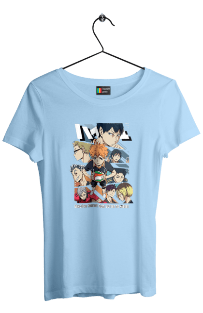 Футболка жіноча з принтом "Волейбол!! Хіната". Anime, haikyu, hinata, manga, shoyo hinata, аніме, волейбол, манга, хіната, шьо хіната. 2070702