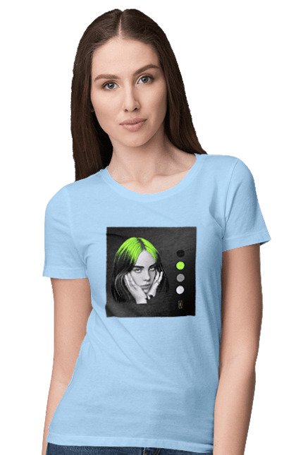 Women`s t-shirt with prints Billie Eilish. Billie, billie eilish, eilish. 2070702