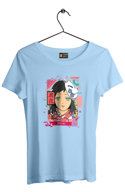 Women's t-shirt with prints Demon Slayer Makomo. Anime, demon slayer, kimetsu no yaiba, makomo, manga, serial. 2070702