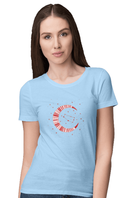 Women`s t-shirt with prints Gemini. Constellation, gemini, horoscope, sign, twins, zodiac, zodiac sign. 2070702