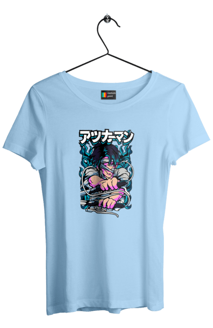 Women's t-shirt with prints Attack on Titan Levi. Ackerman, anime, attack on titan, levi, manga, shingeki no kyojin, survey corps. 2070702