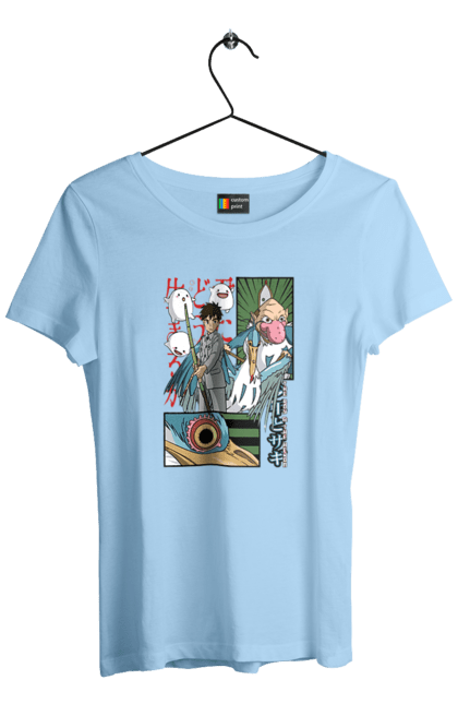 Women's t-shirt with prints The Boy and the Heron. Boy and bird, cartoon, ghibli, japan, miyazaki, studio ghibli. 2070702