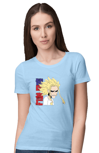 Women's t-shirt with prints My hero academy All Might. All might, anime, manga, mga, my hero academy, one for all, yagi toshinori. 2070702