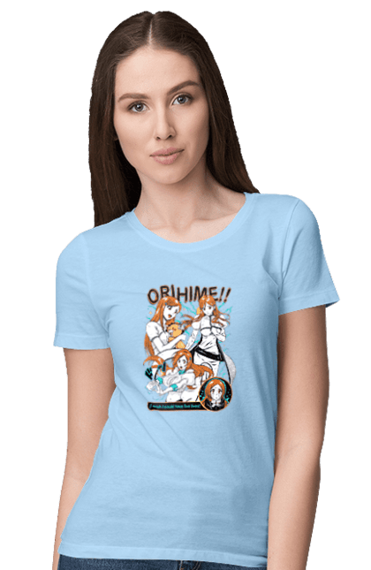 Women's t-shirt with prints Bleach Orihime Inoue. Anime, bleach, manga, orihime inoue. 2070702