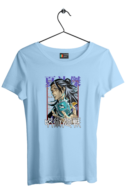 Women`s t-shirt with prints Jujutsu Kaisen Geto. Anime, dark fantasy, geto, jujutsu kaisen, magic battle, manga, mystic, suguru geto. 2070702