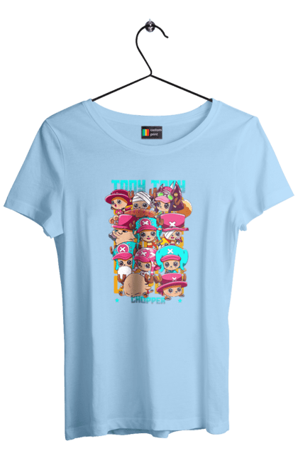 Women's t-shirt with prints One Piece Tony Tony Chopper. Adventures, anime, fantasy, light novel, manga, one piece, tony tony chopper, tv series. 2070702