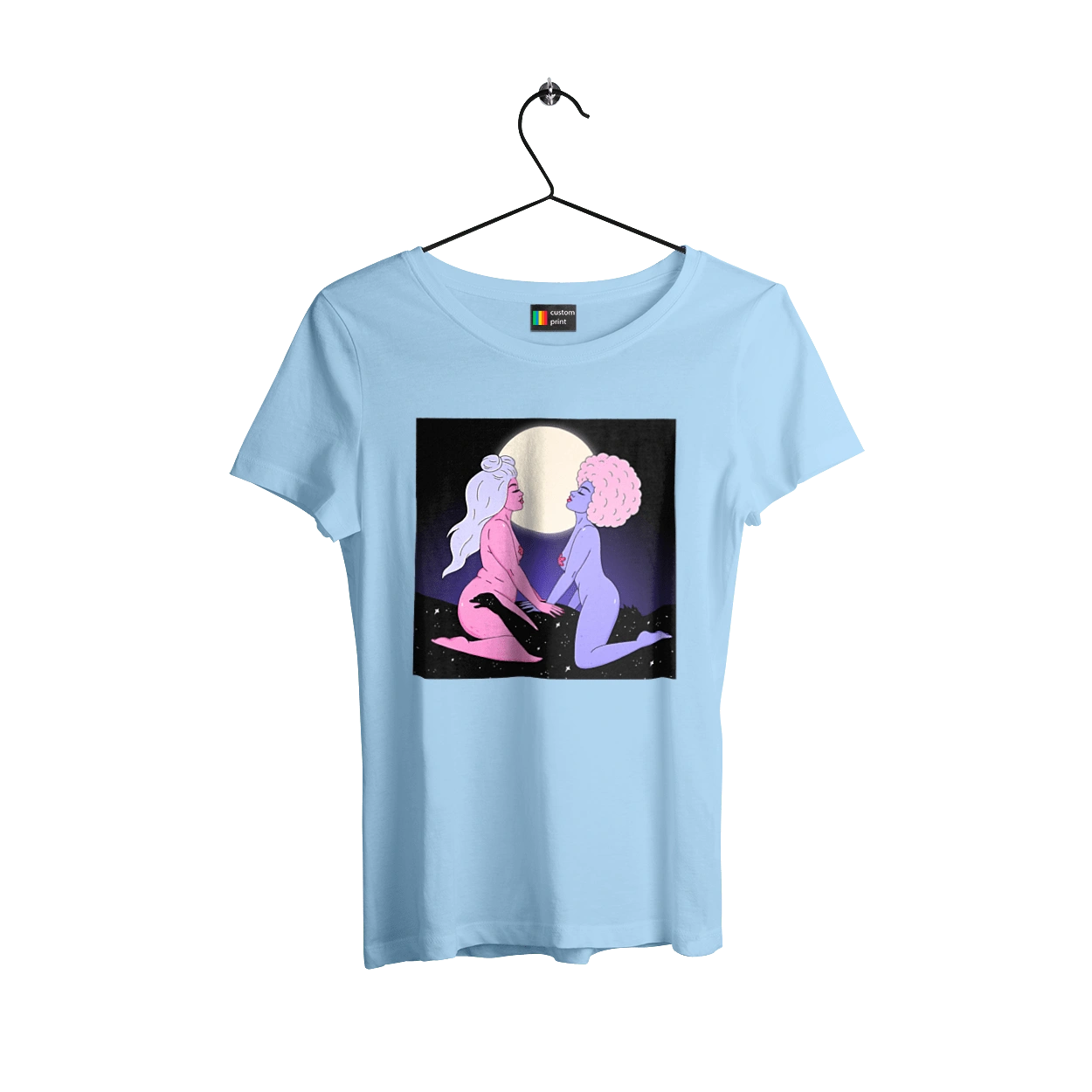 Two Aliens And The Moon