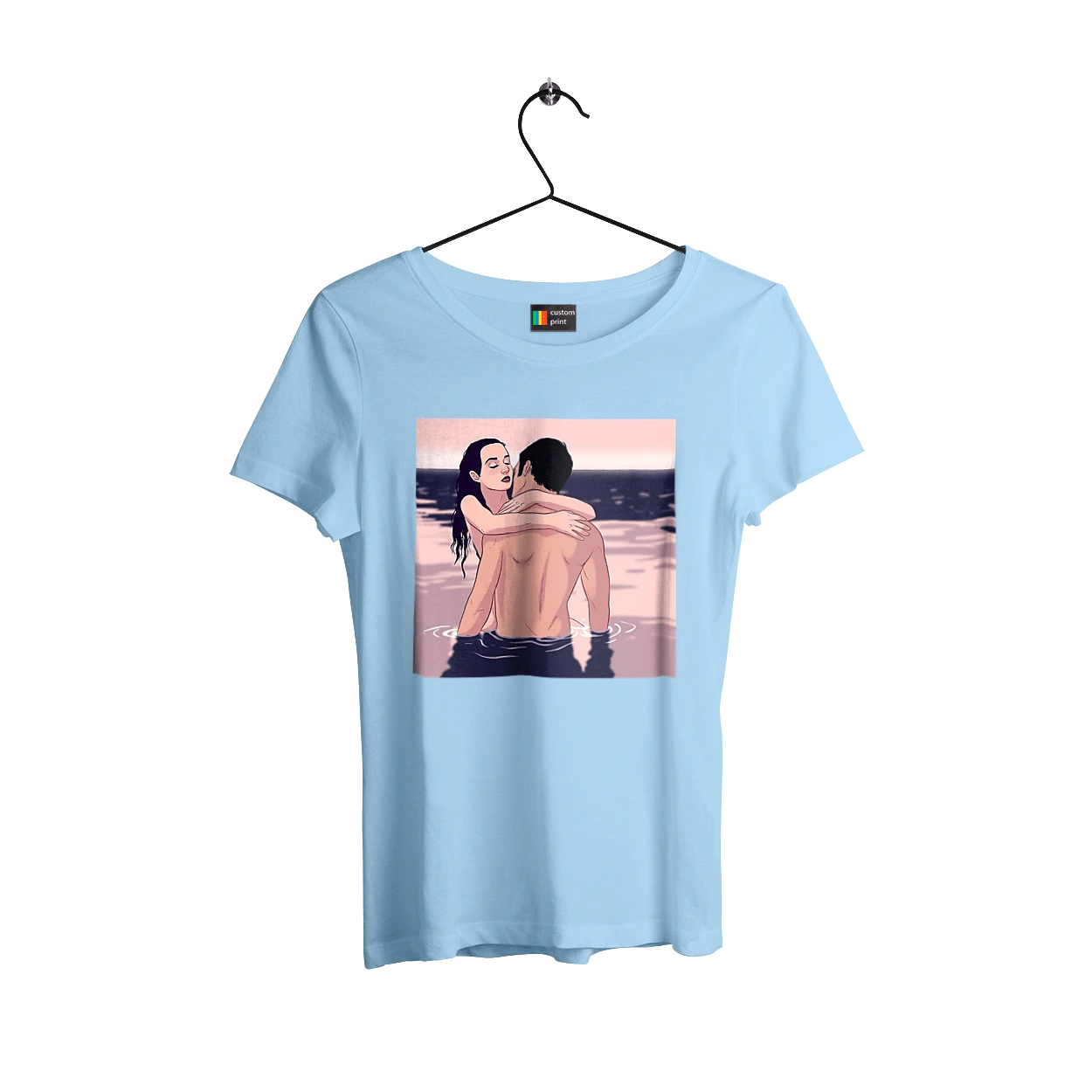 Парочка Обнимается В Реке